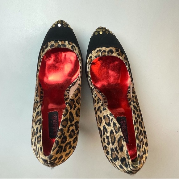 Frederick’s Cheetah Print Platform Stripper Heels Size 7.5 - Picture 11 of 12